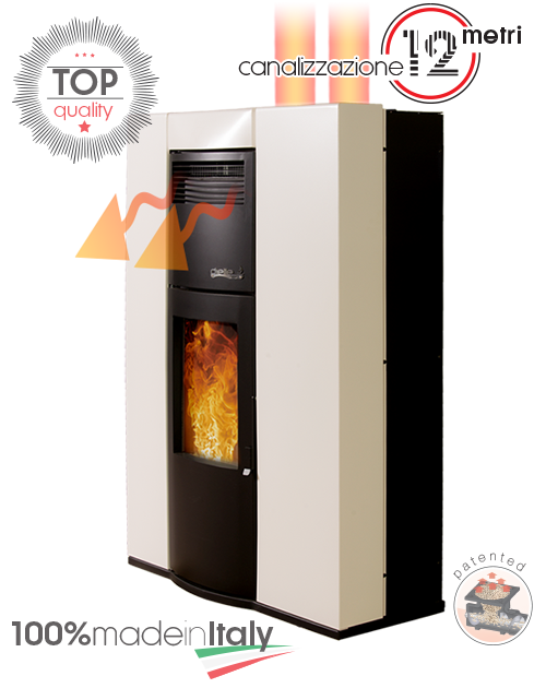STUFA A PELLET/BIOMASSA DIELLE OSTRO 100 TUBE TURBO