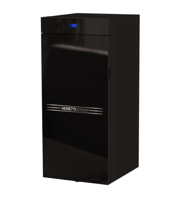CALDAIA PELLET MORETTI DESIGN TECNIKA TURBO GLASS AQUA 24Kw