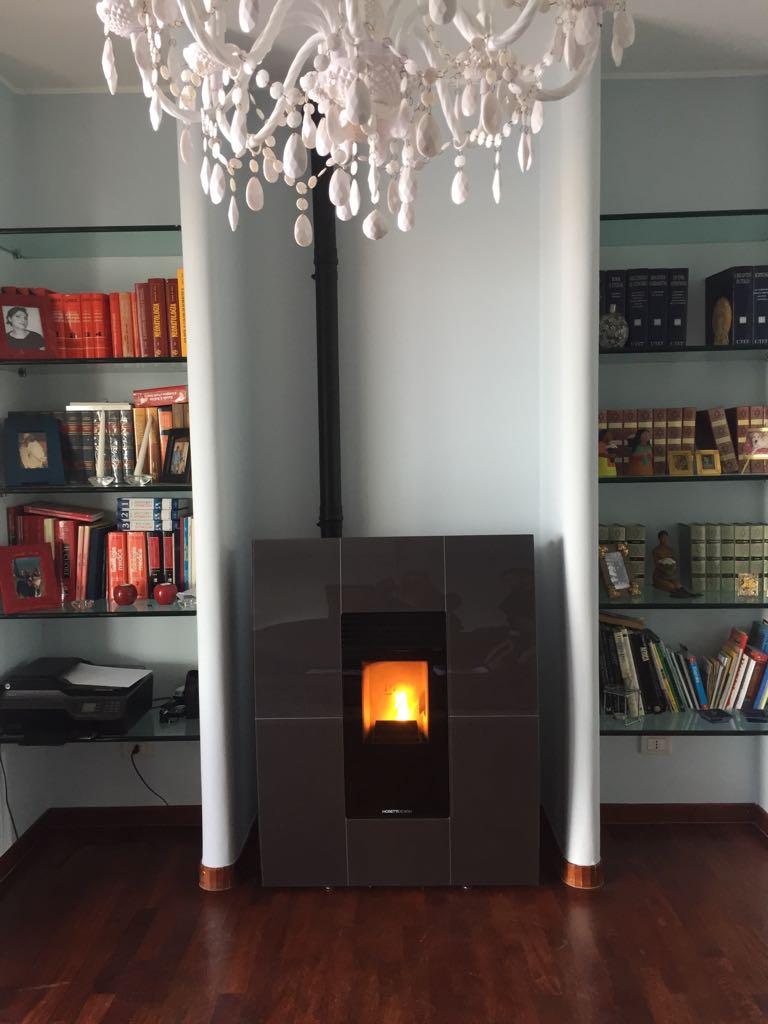 STUFA A PELLET  MORETTI DESIGN COMPACT GLASS