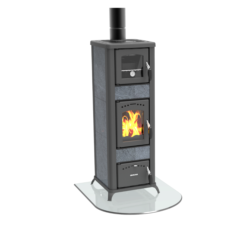 STUFA A LEGNA LINCAR ALICE CON FORNO 490A Z