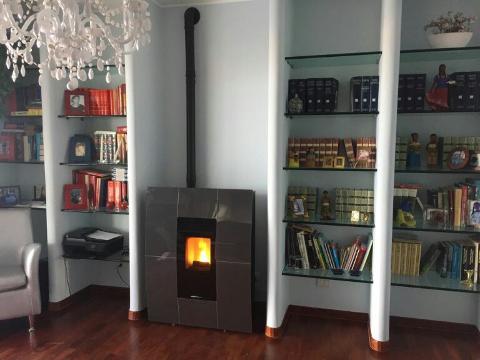 STUFA A PELLET  MORETTI DESIGN COMPACT GLASS