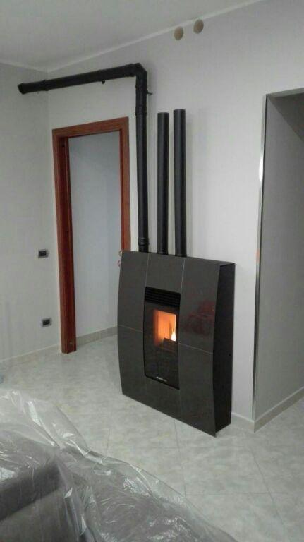 STUFA A PELLET  MORETTI DESIGN COMPACT GLASS