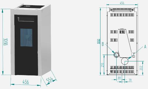 STUFA A PELLET/BIOMASSA DIELLE GRECALE 100 GLASS