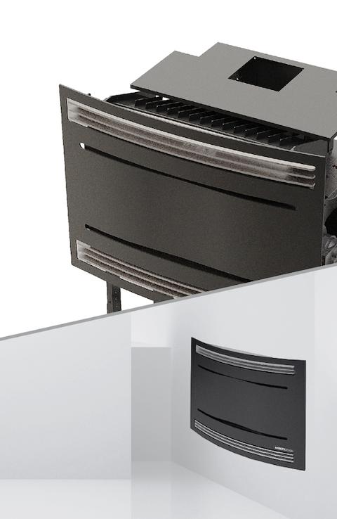 TERMOCAMINO A PELLET MORETTI DESIGN SLOT GLASS AQUA 20