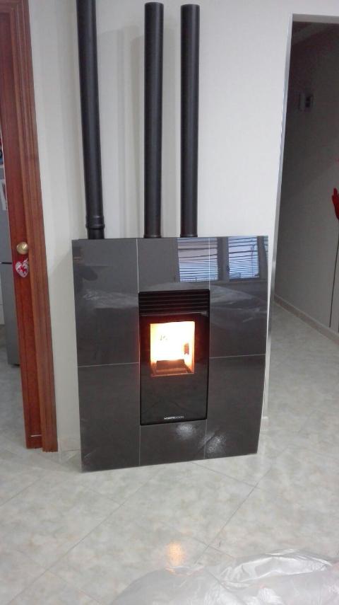 STUFA A PELLET  MORETTI DESIGN COMPACT GLASS