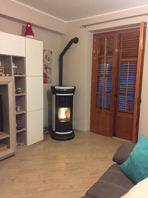 TERMOSTUFA A PELLET MORETTI DESIGN CLESSIDRA GLASS AQUA 16Kw