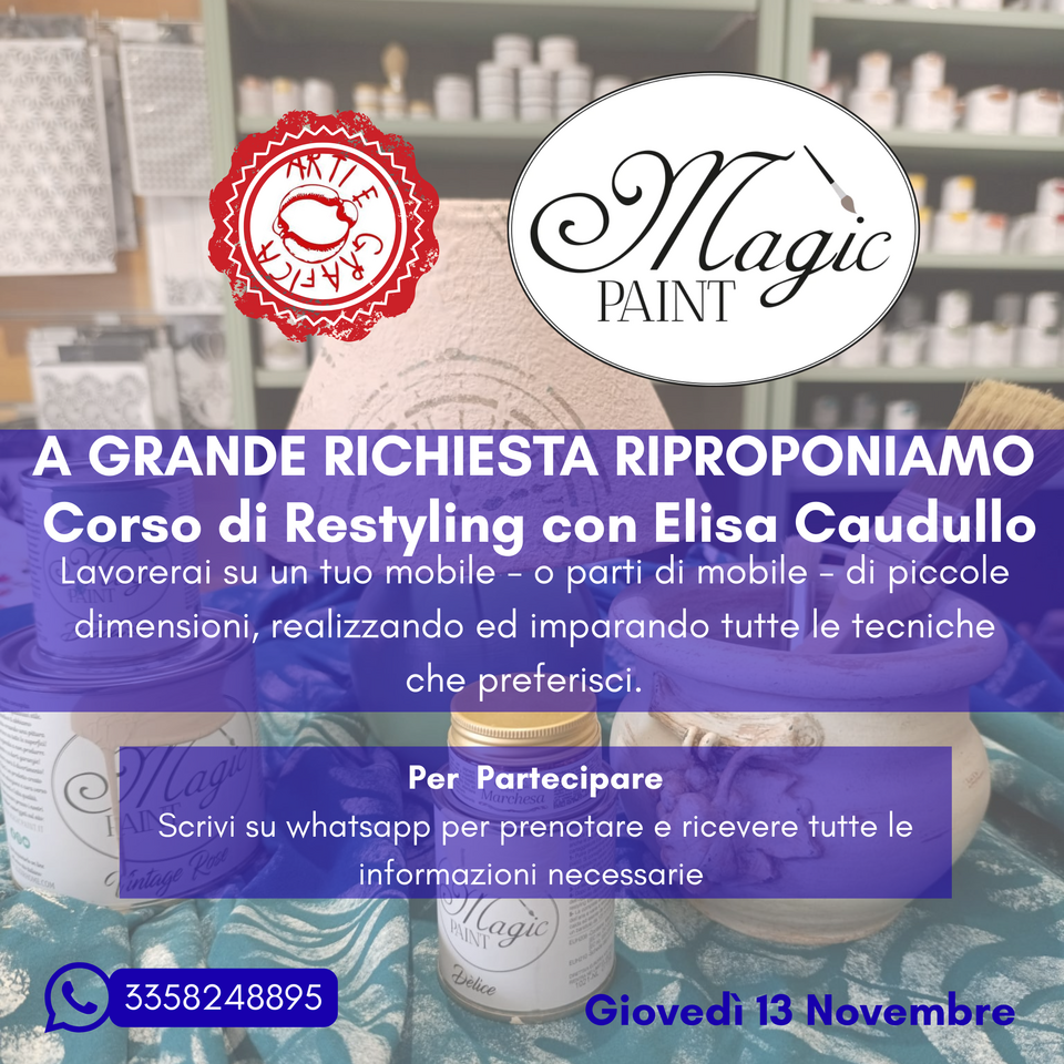 II Edizione: Corso di Restyling Mobili con Elisa Cadaullo pranzo incluso