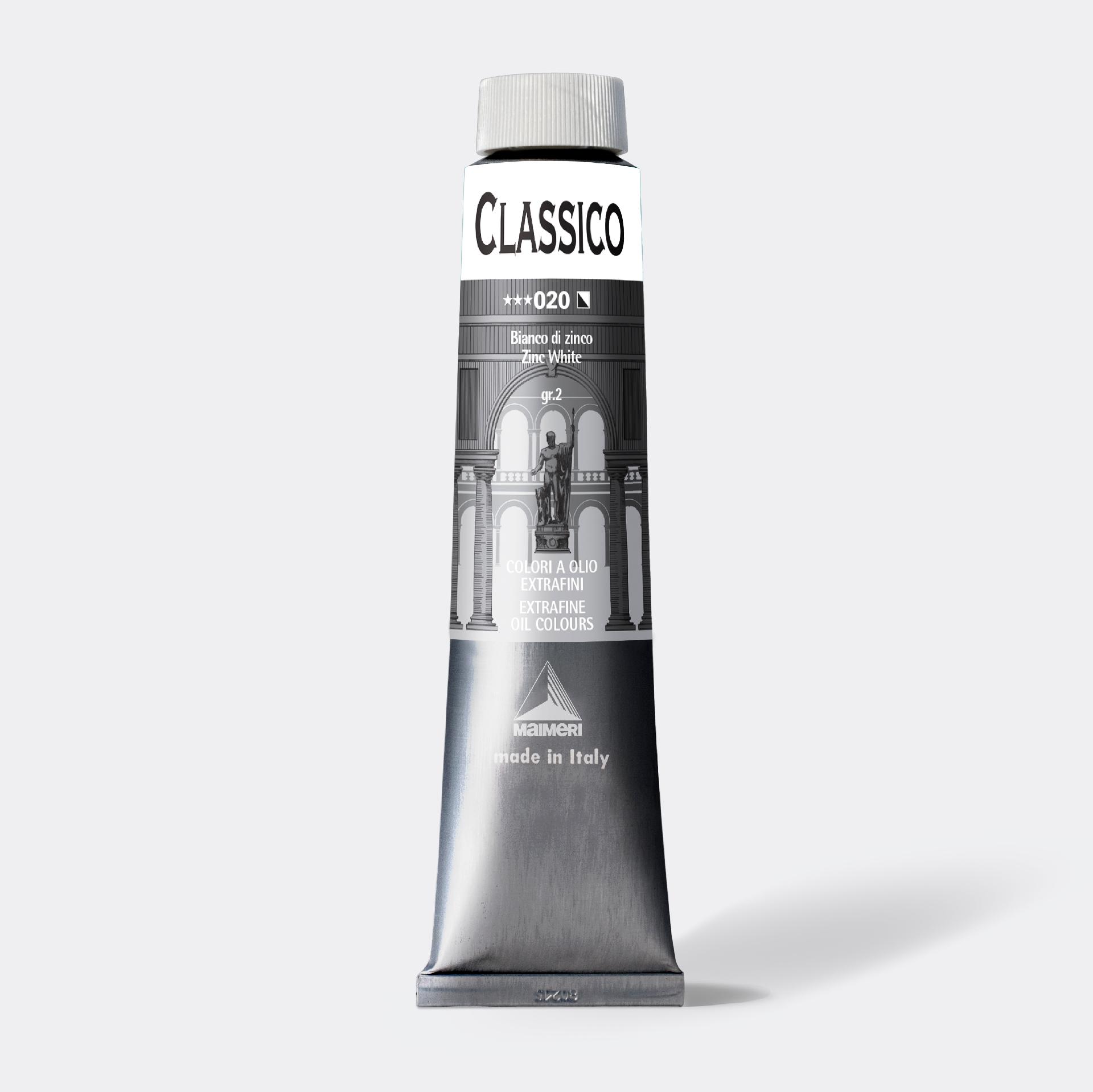 Colore ad olio Maimeri tubo 20, 60, 200, 500 ml Bianco di Zinco 020