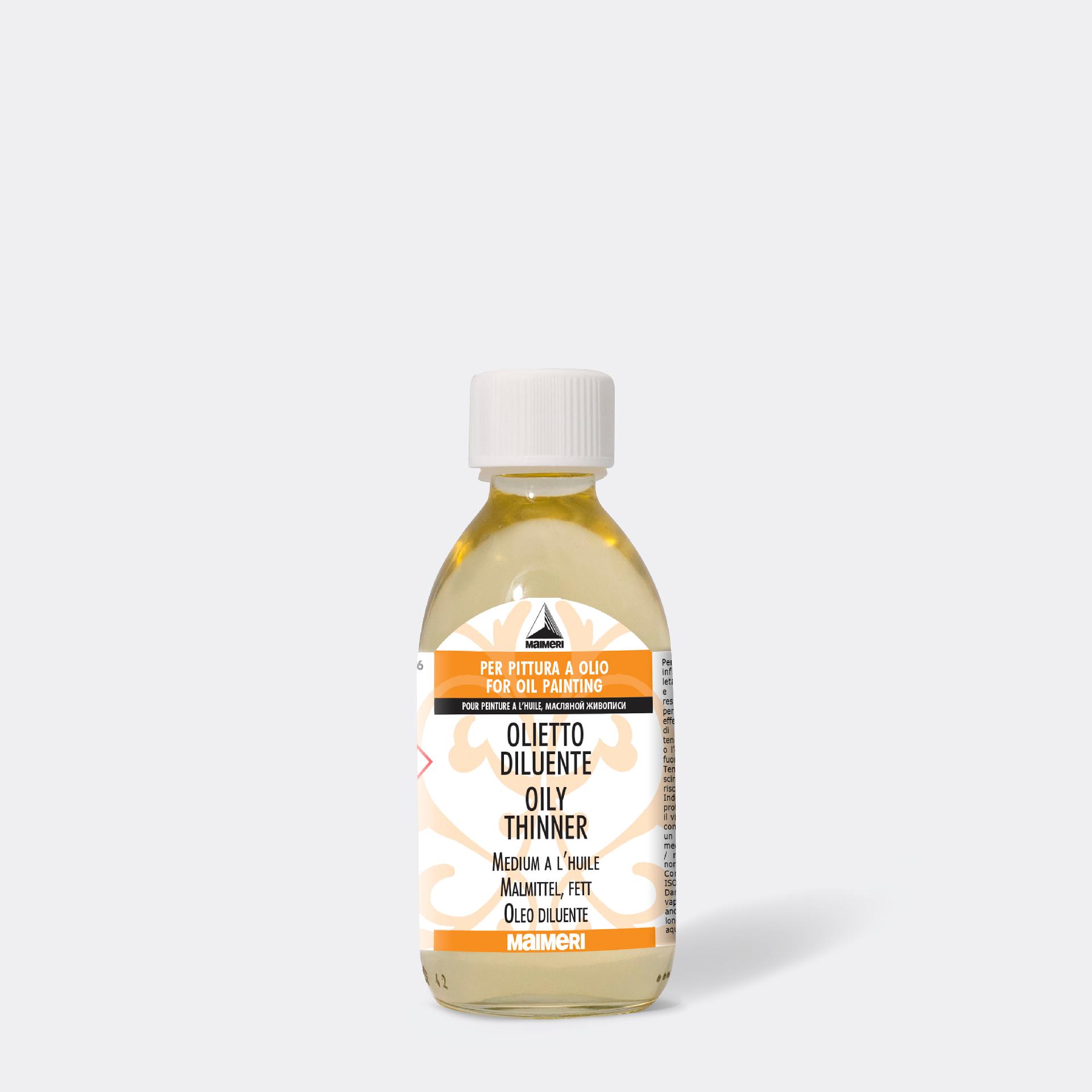 olietto diluente maimeri bottiglia in vetro da 250 ml