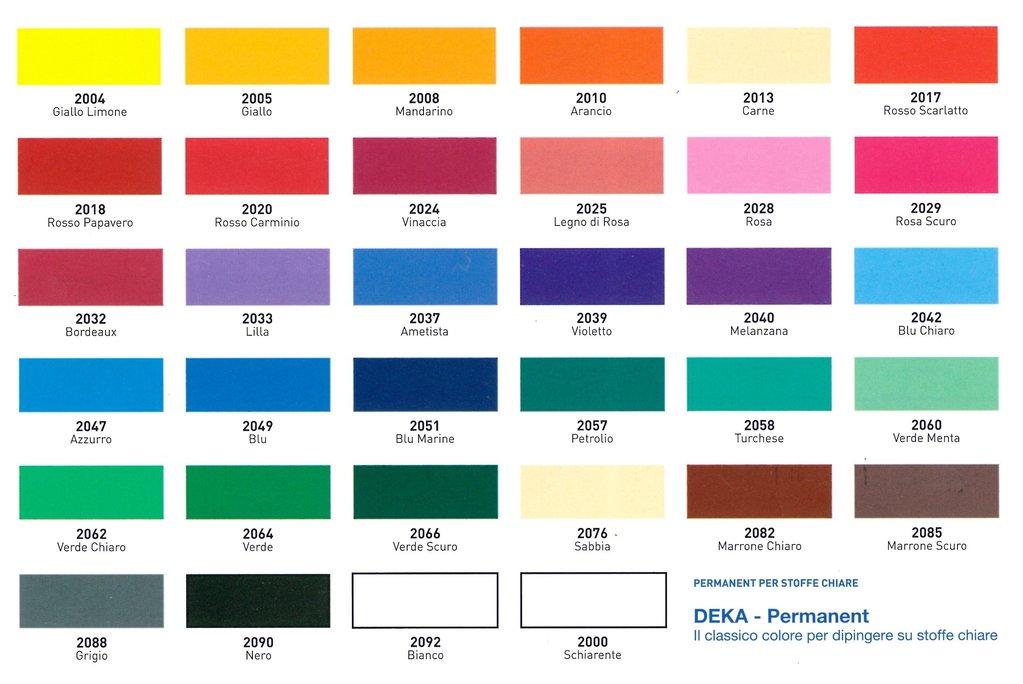 colore per stoffa fai da te da 25ml Deka permanent per stoffe