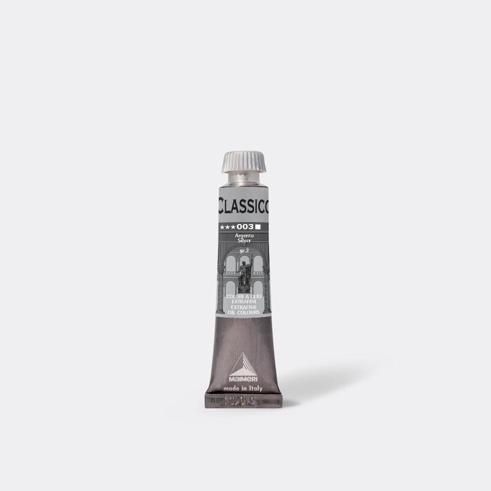 Colore ad olio Maimeri Tubo 20, 60, 200 500 Ml Argento 003