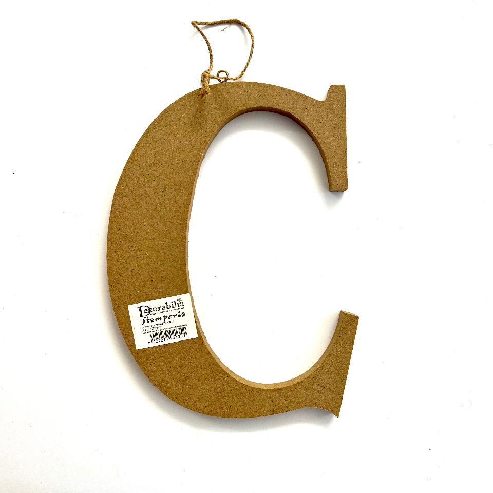 Lettere Alfabeto in Legno MDF Stamperia 22 cm h