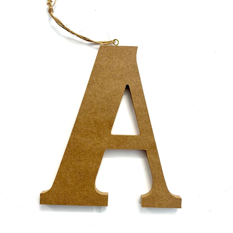 Lettere Alfabeto in Legno MDF Stamperia 22 cm h