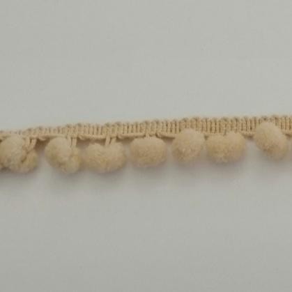 nastro frangia pompon colore beige artiegrafica pompon 10 mm busta da un metro