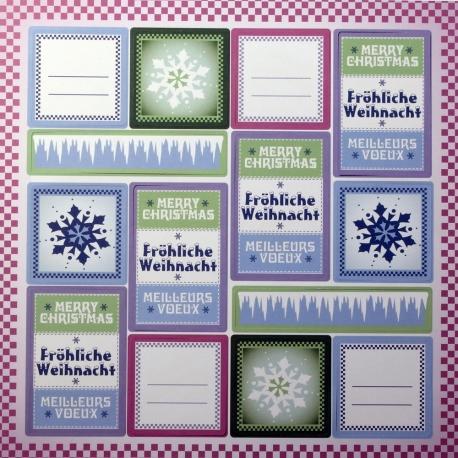Carta da scrapbooking  biglietti natalizi rayer 31,2x30,3 cm