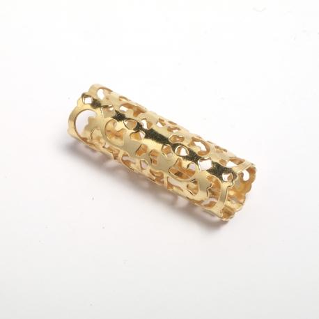 Ciondolo guarnizione tubolare colore oro menoni 13 x 40 mm busta da 3 pezzi