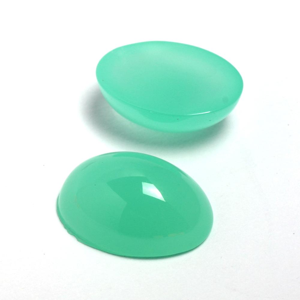 Cabochon verde opale ovale 10x13mm arti e grafica busta da 20 pezzi