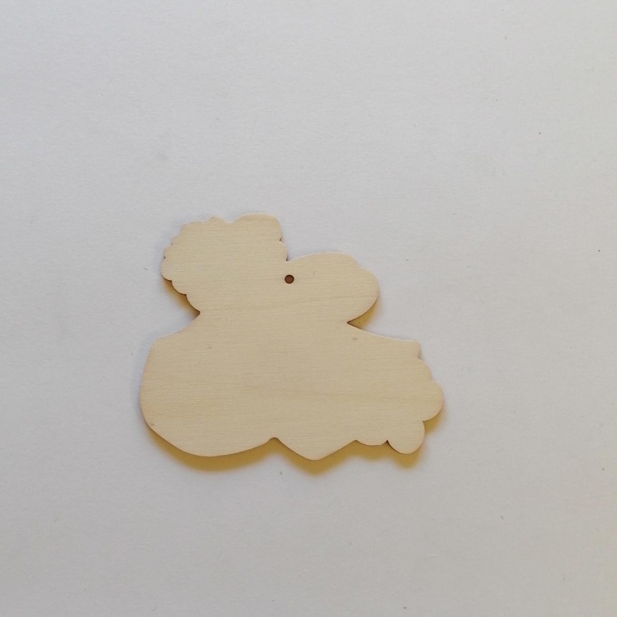 sagoma in legno Angelo Mikael to do 11,5x9cm