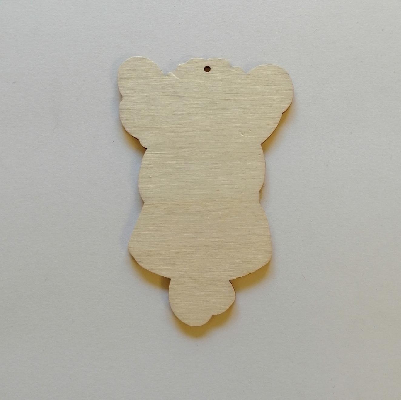 sagoma in legno Angelo Umabel Natalizio to do 12 x 8 cm