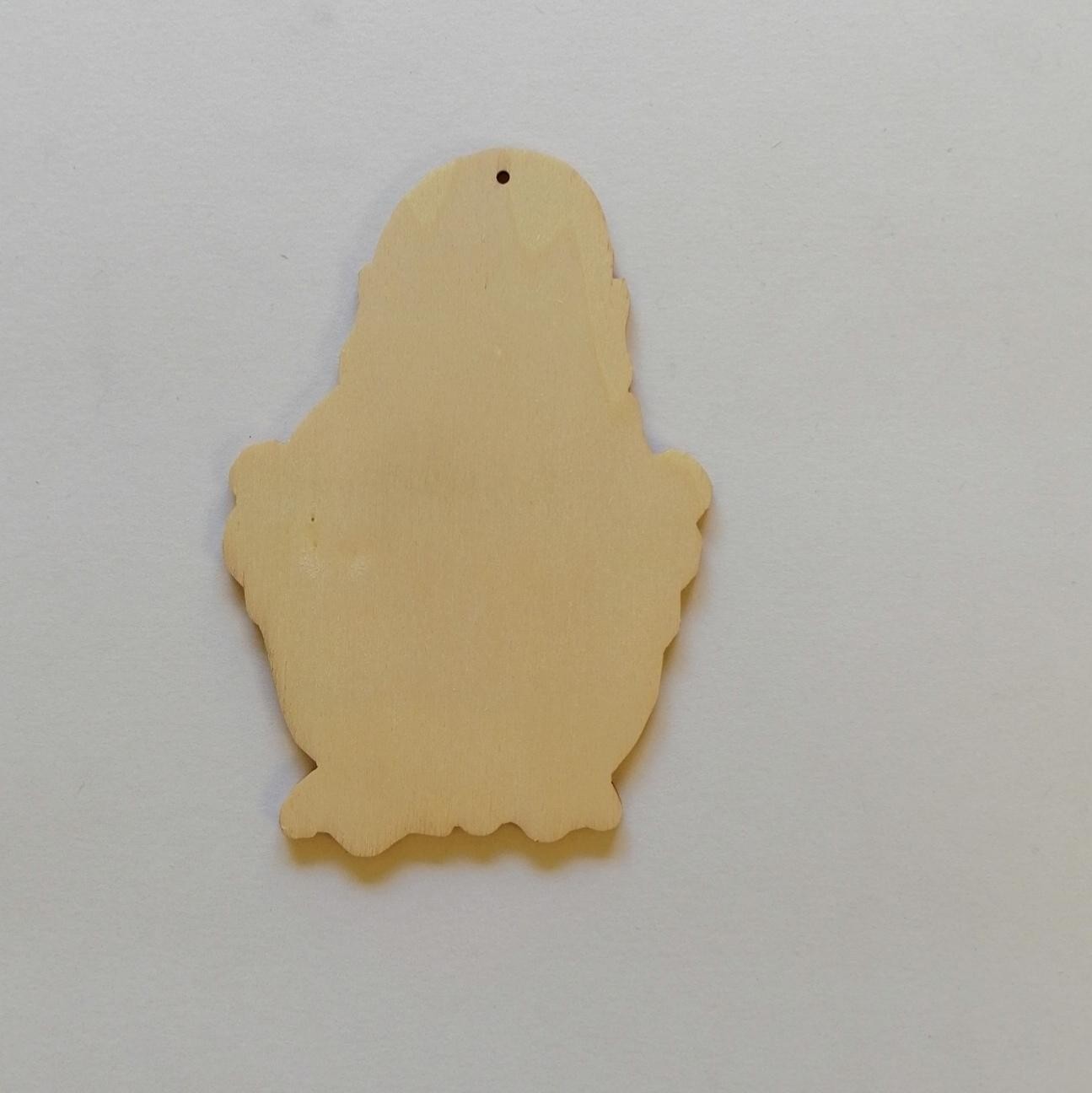 sagoma in legno da decorare Pinguino Mika to do 12x8,9cm