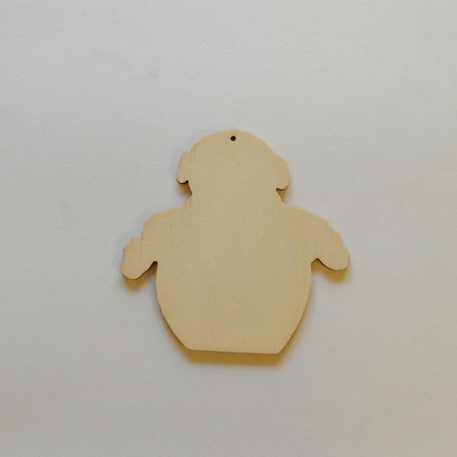 Sagome in legno da decorare Pupazzo neve Jan to do 10x10,5cm n°34