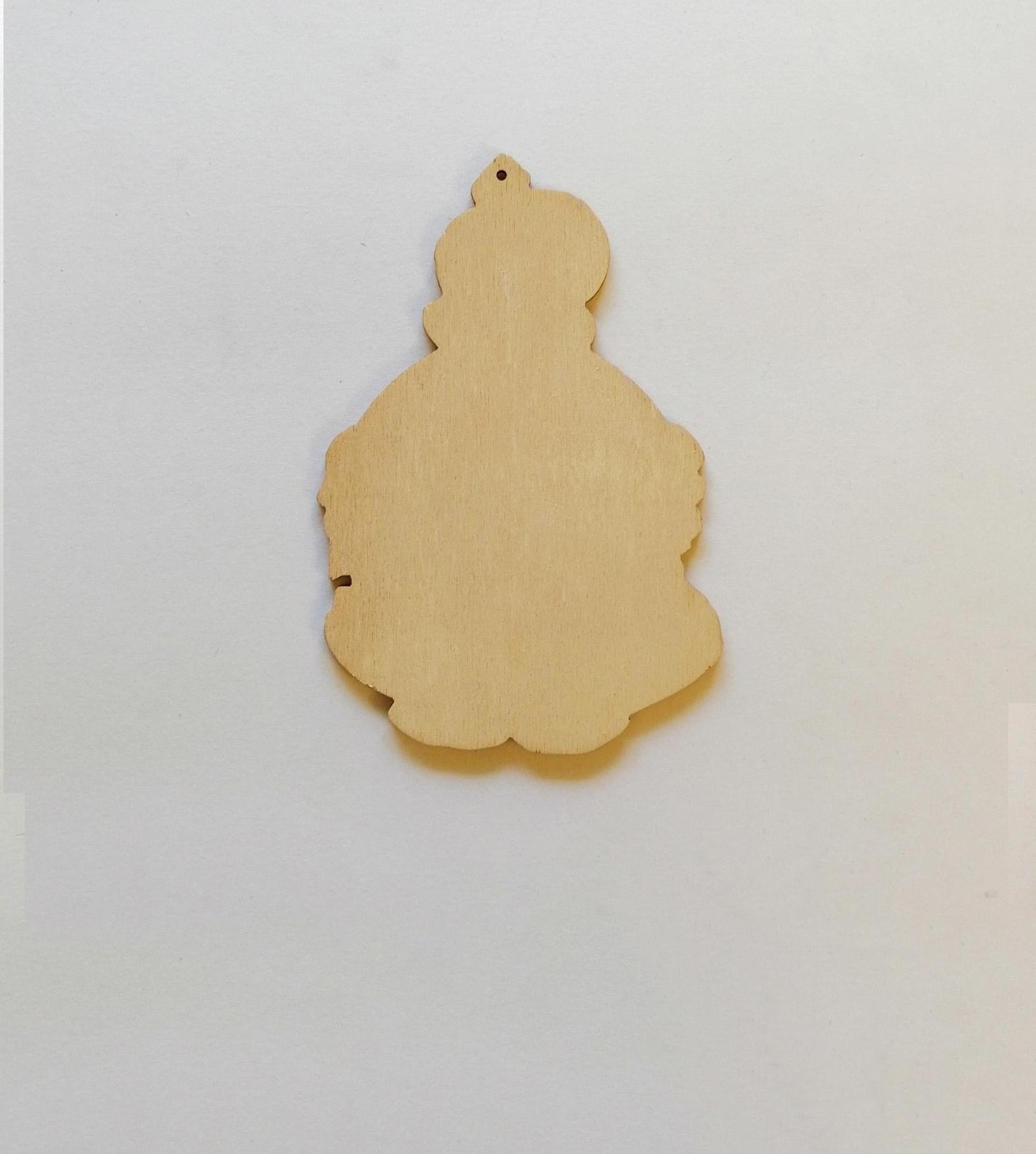 Sagome in legno da decorare  Babbo Natale Merry Christmas to do 14x9cm