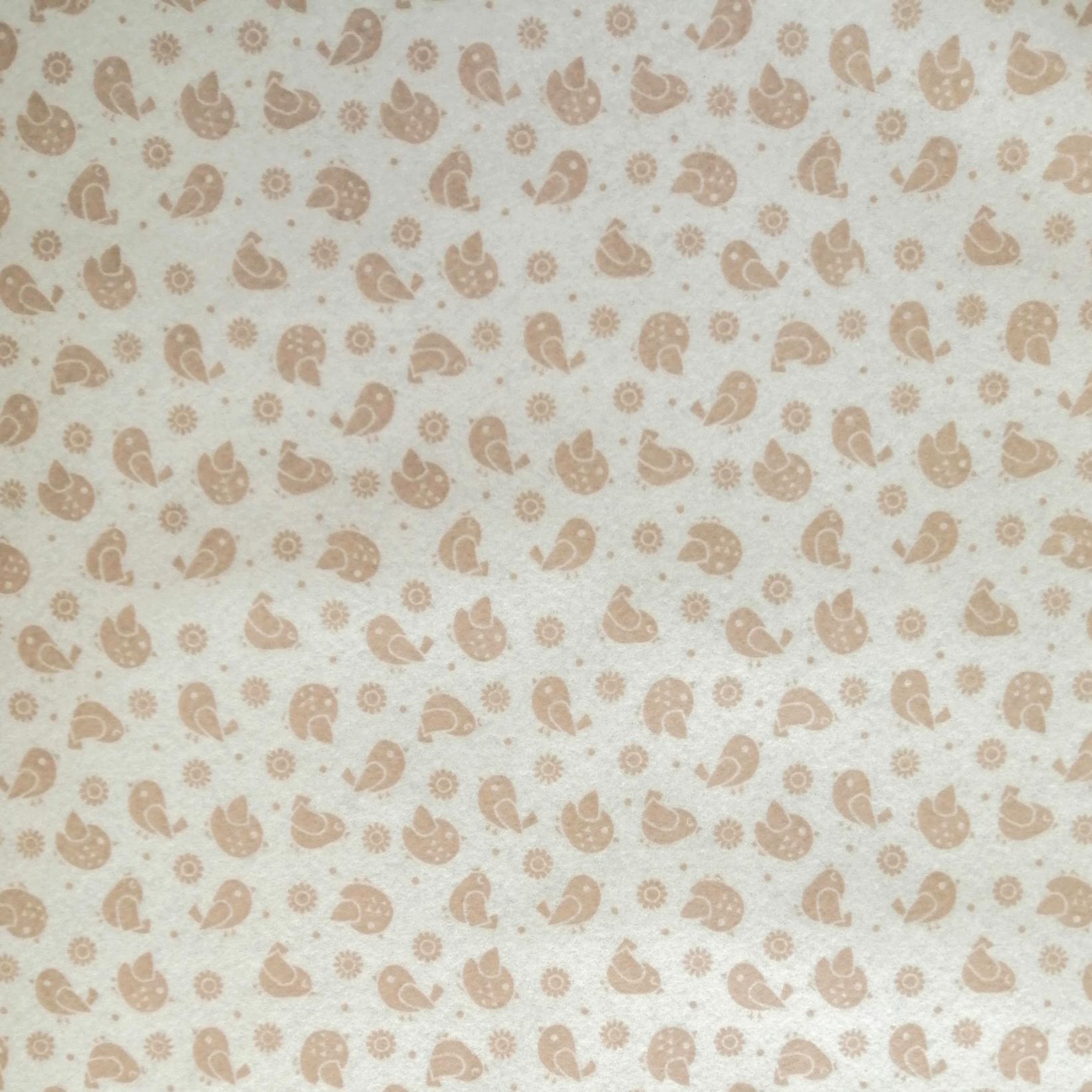 Pannolenci panna con uccellini beige stafil 90x50cm