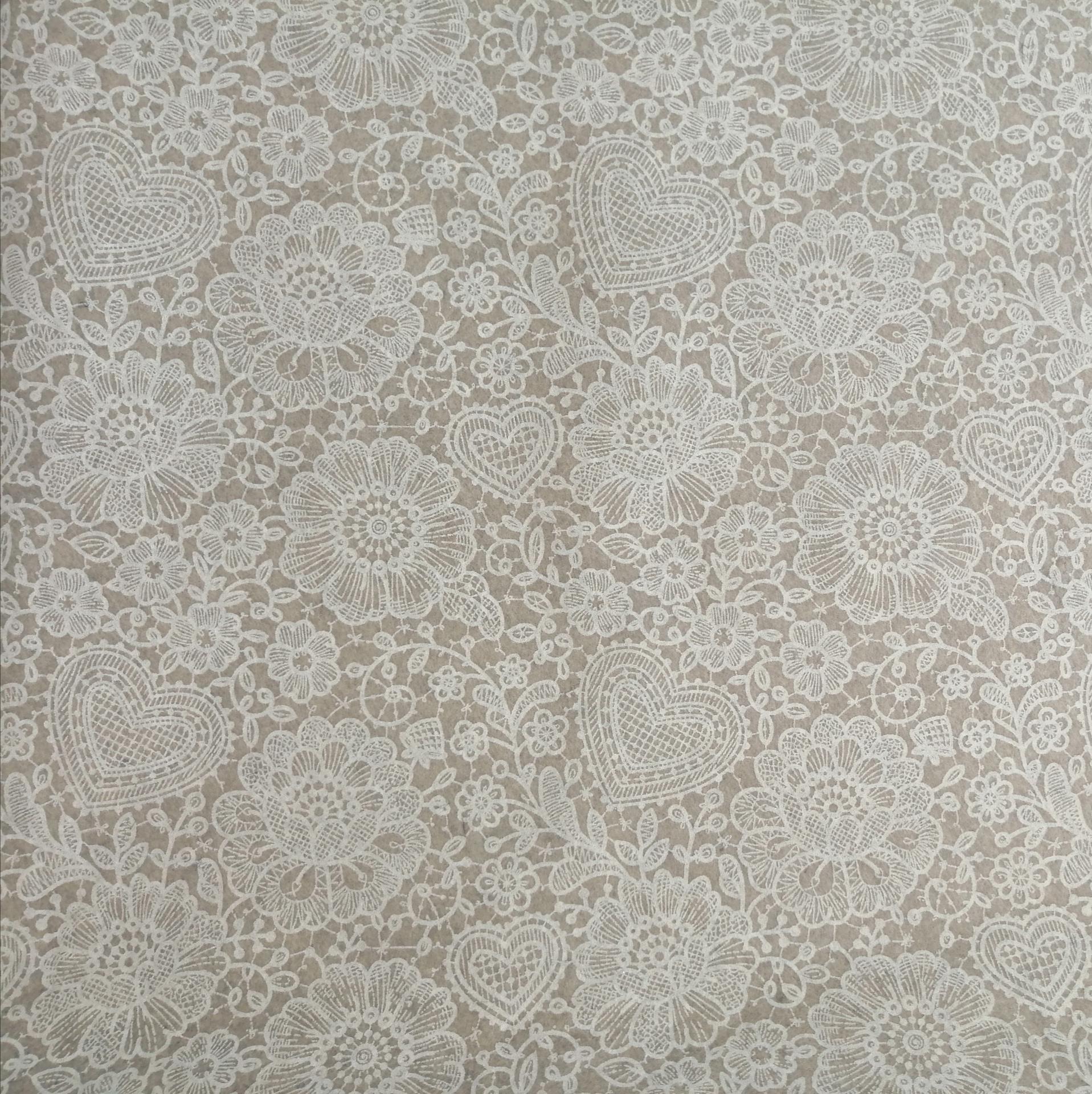 Pannolenci beige/crema effetto pizzo stafil 90x50cm