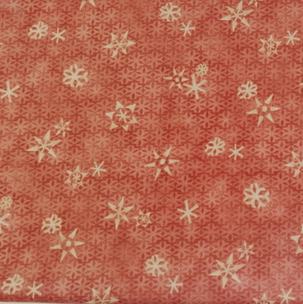 Stoffa Natalizia fantasia fiocchi neve sfondo avorio stafil H 1.10x 0.50 cm stoffe