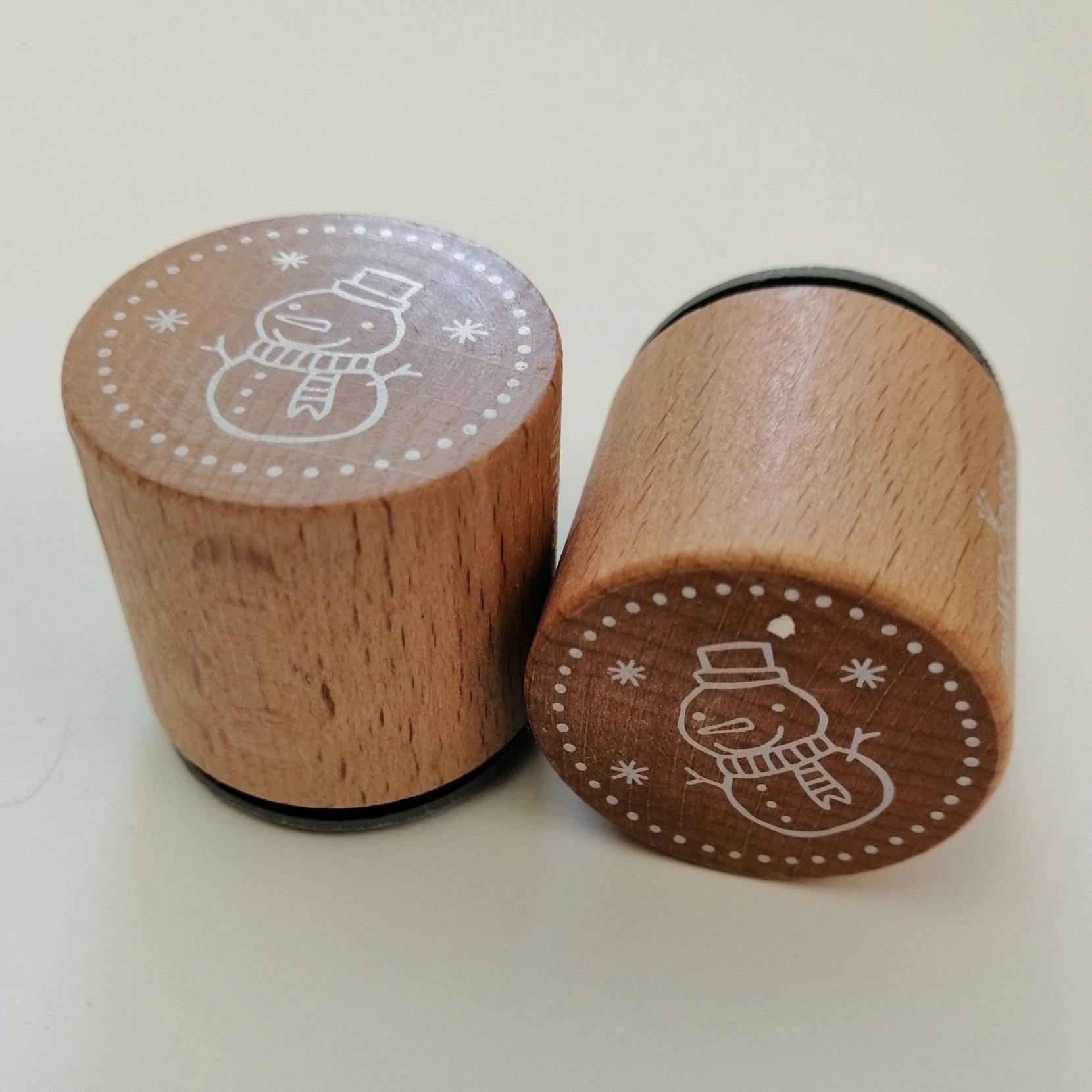 Pupazzo neve Timbro Woodies diametro 3cm