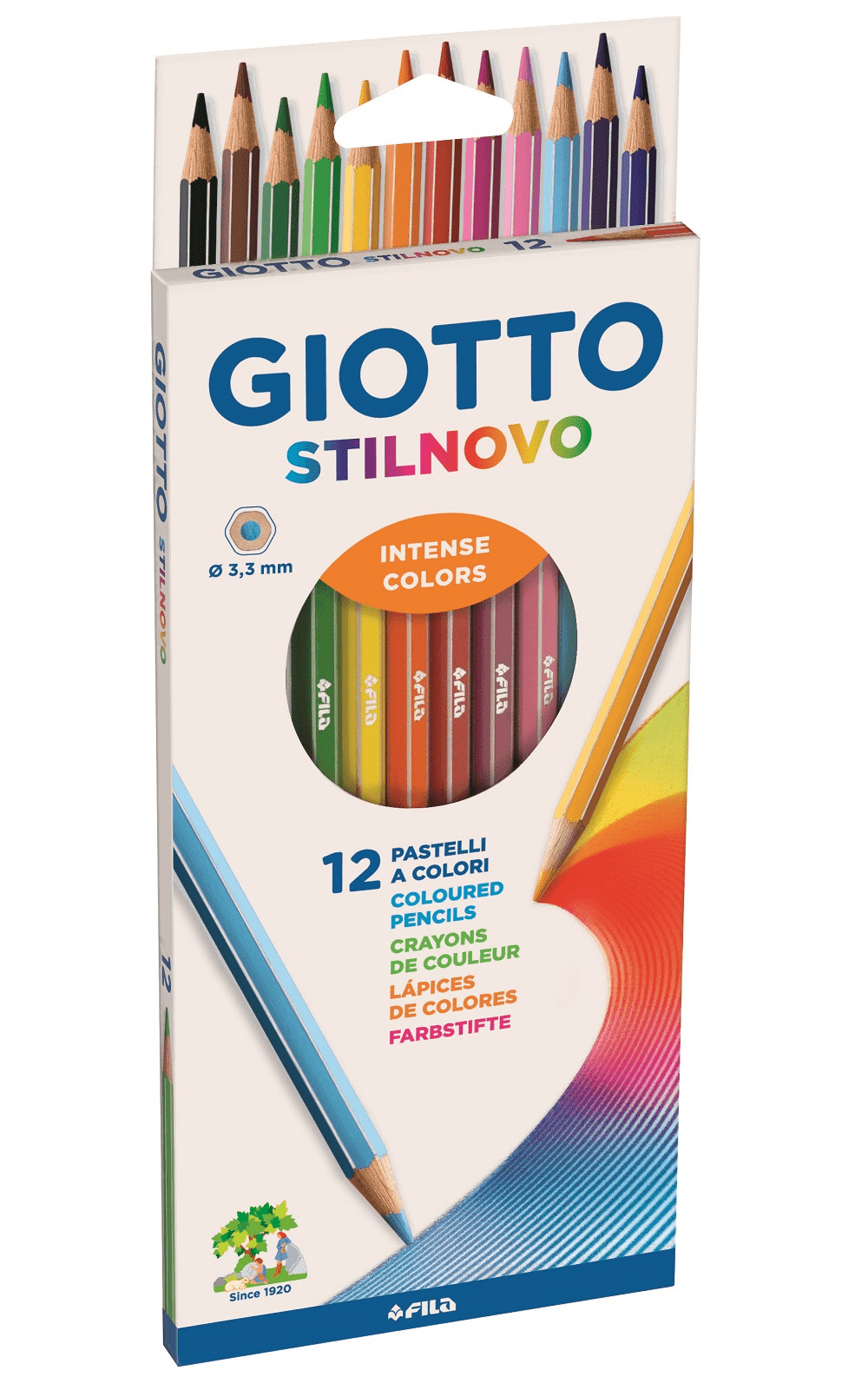 Stilnovo Giotto Fila confezione da 12 pastelli colorati