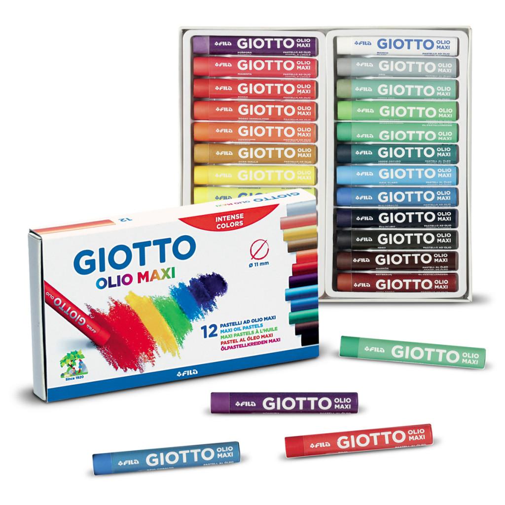 Giotto Maxi Pastelli ad Olio - Colori Assorti, 24 Pezzi (293100)