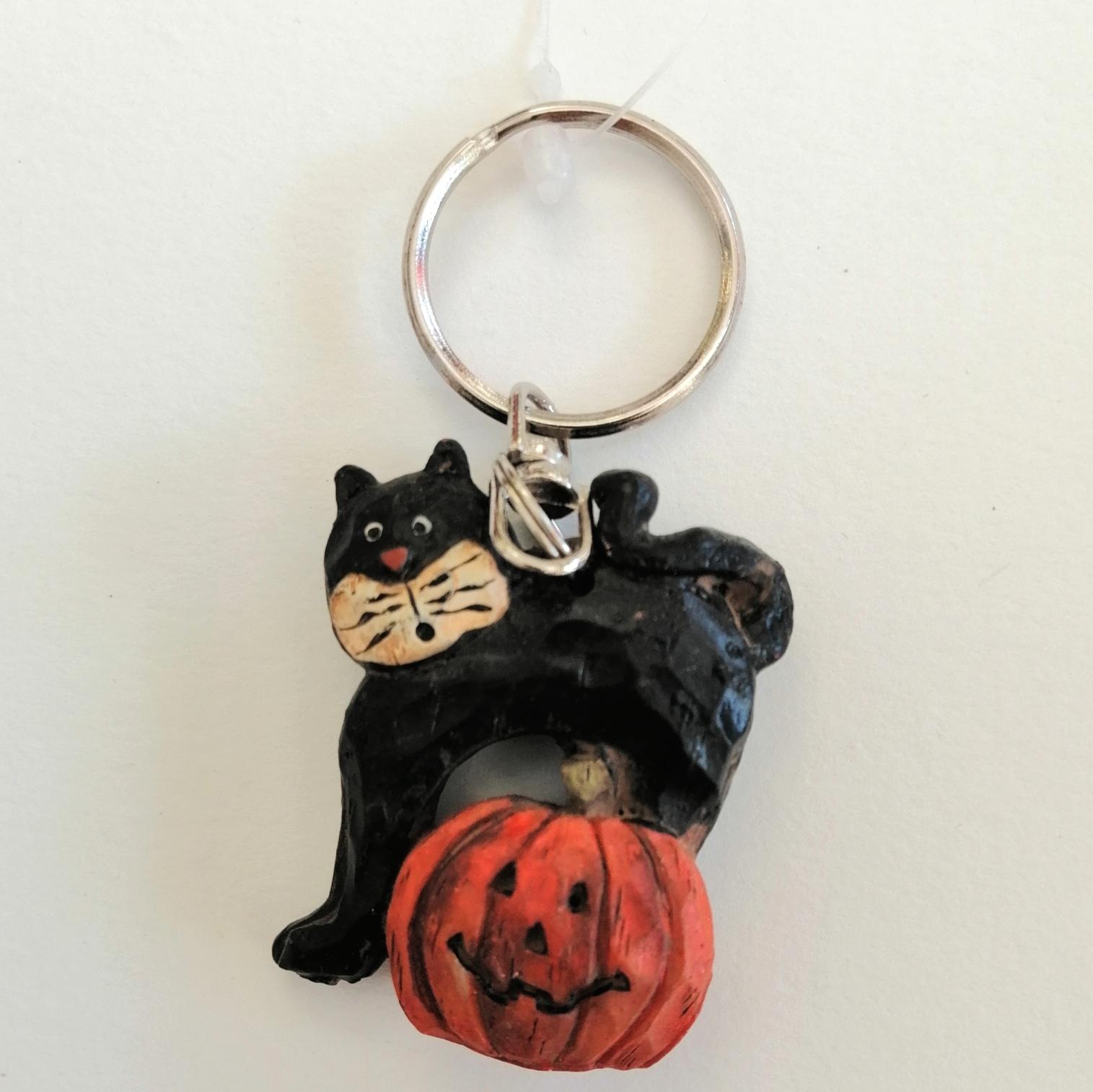 Portachiave gatto nero stamperia 5 cm
