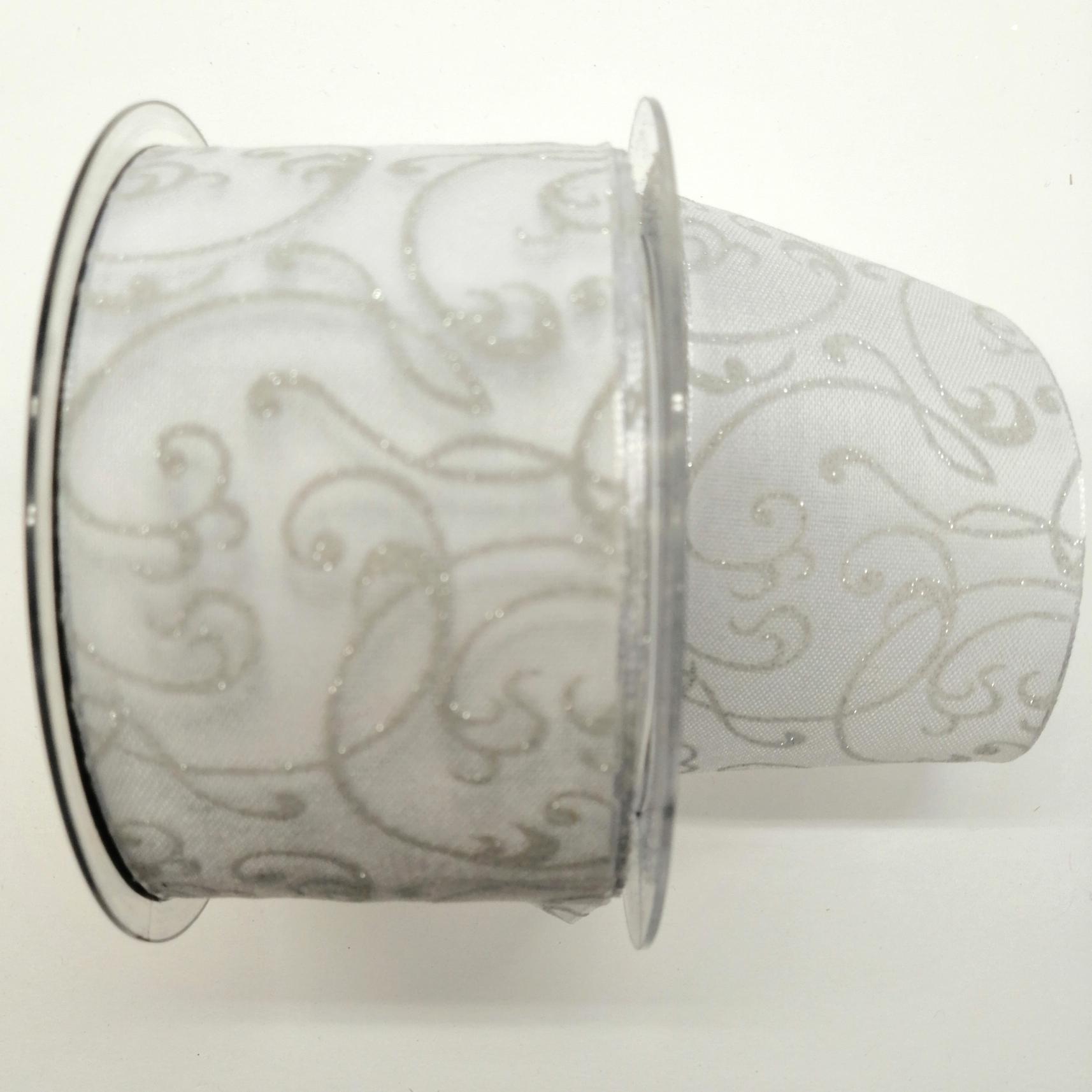 Decoro ghirigori a rilievo glitterati pbs 100x60 mm