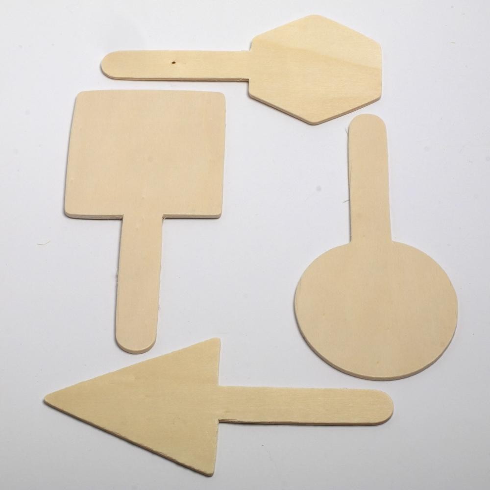 SAGOME IN LEGNO DA DECORARE STAMPERIA CONFEZIONE 4PZ H13CM