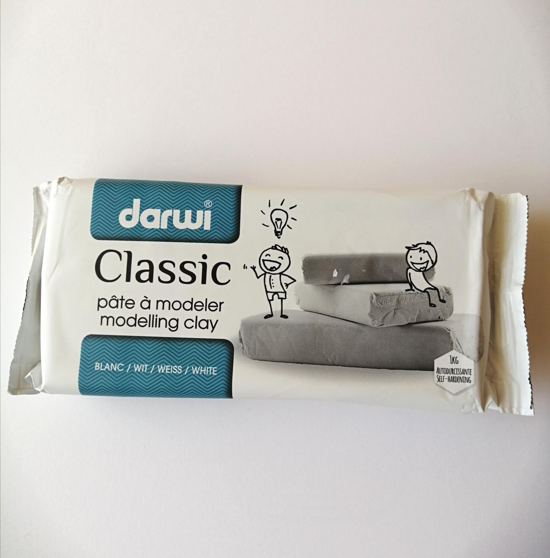 pasta  per modellare darwi colore bianco panetto da 1kg