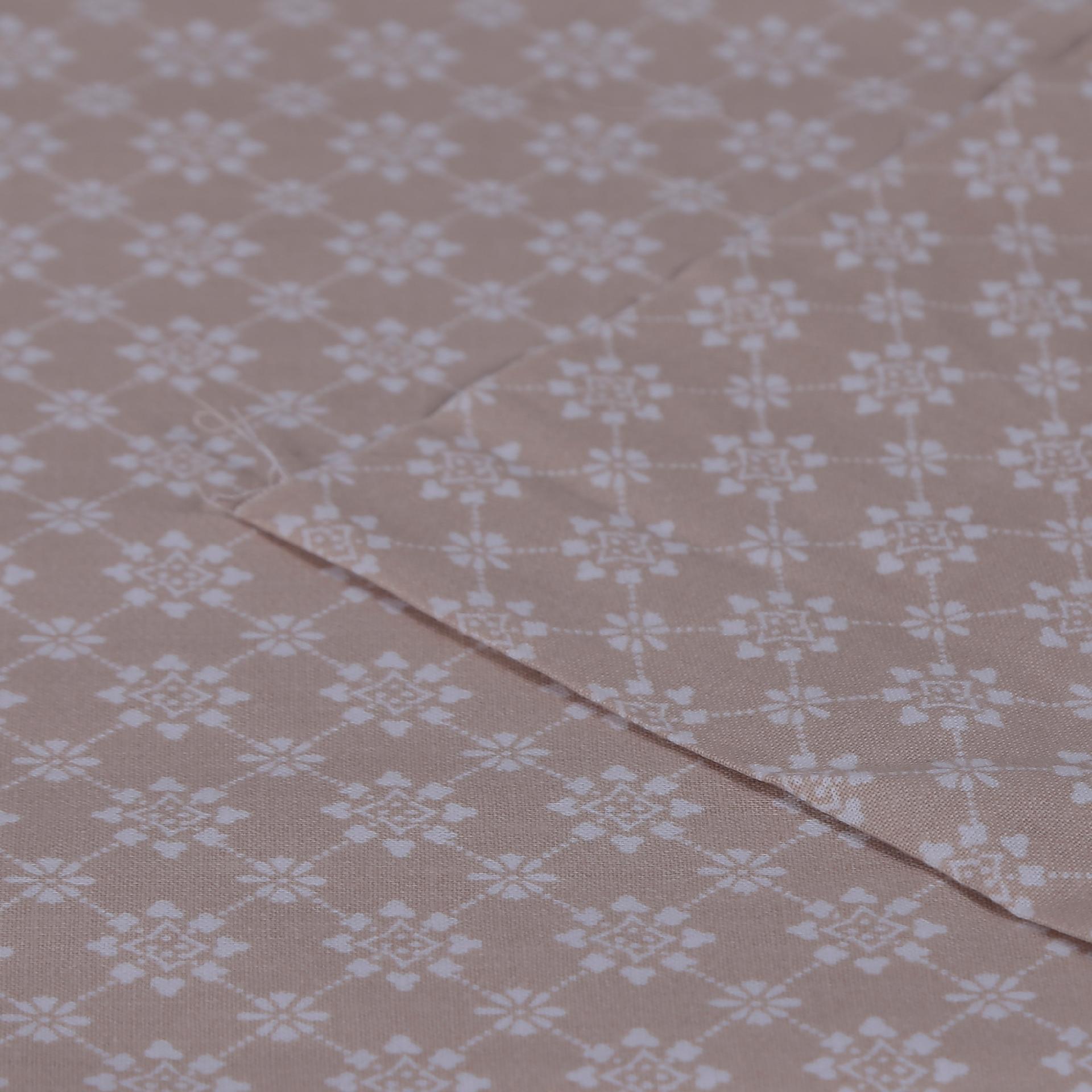 stoffa in cotone fondo colre beige stafil 170 x 50 cm