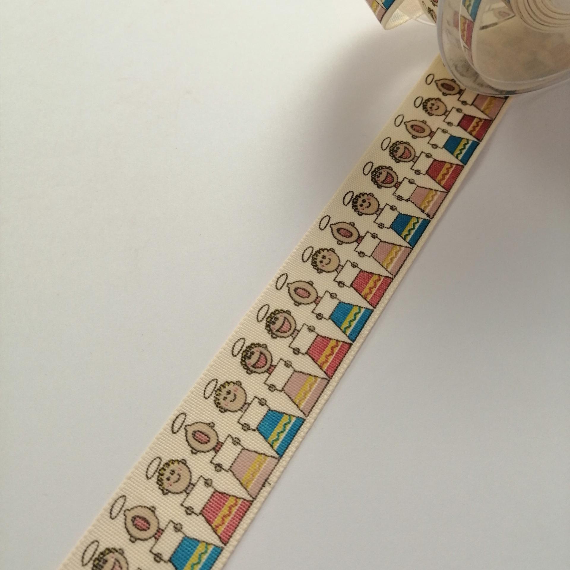 nastro panna con angeli buffi nastri di mirta 25 mm x 1 mt