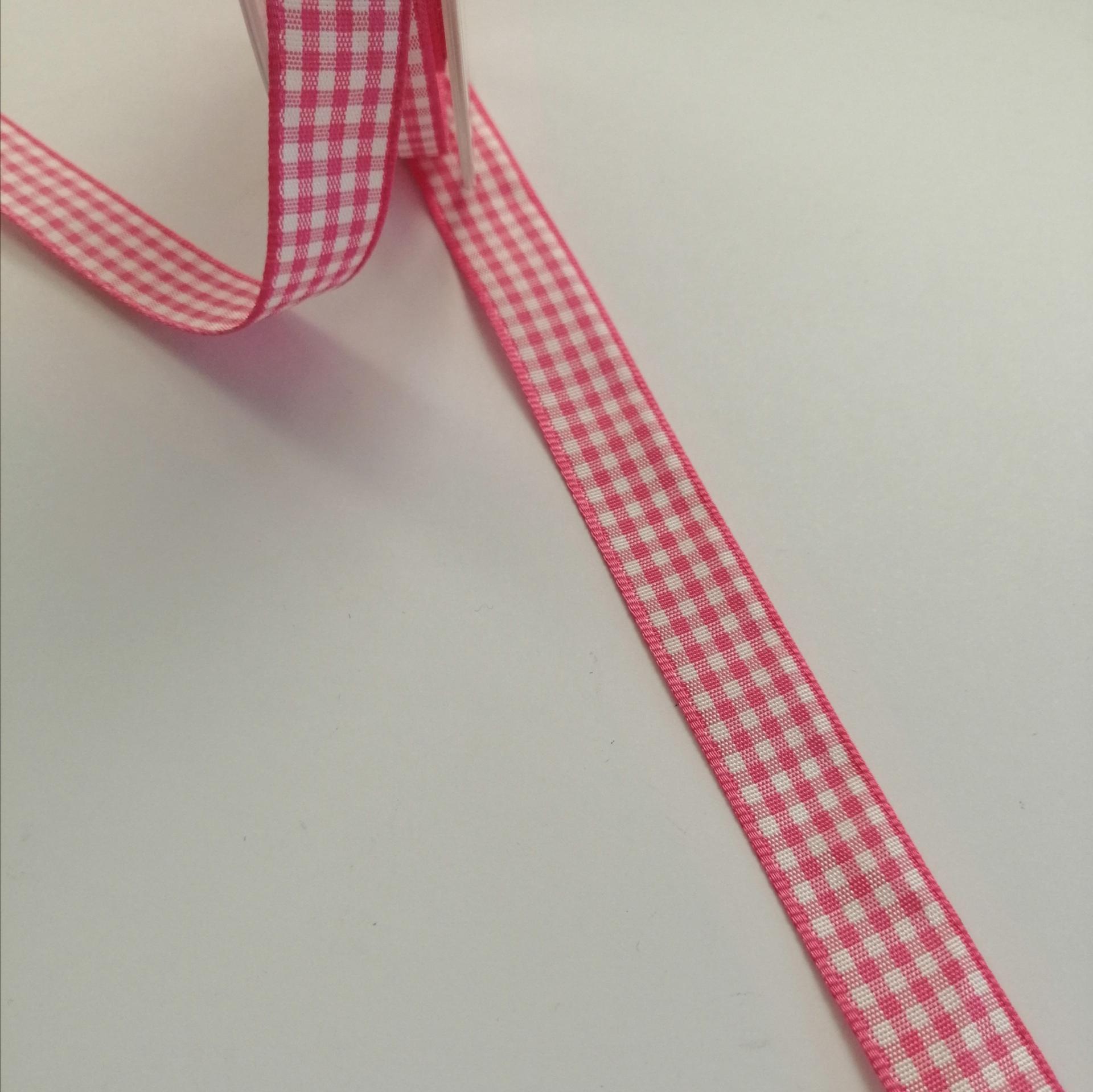 nastro quadrettato rosa e bianco Stafil 15 mm x 1 mt
