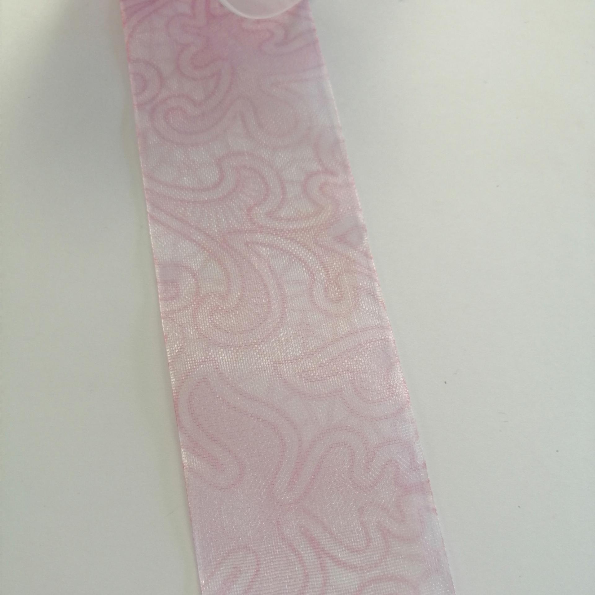 nastro organza con decori tinta su tinta Stafil 40 mm x 1 mt