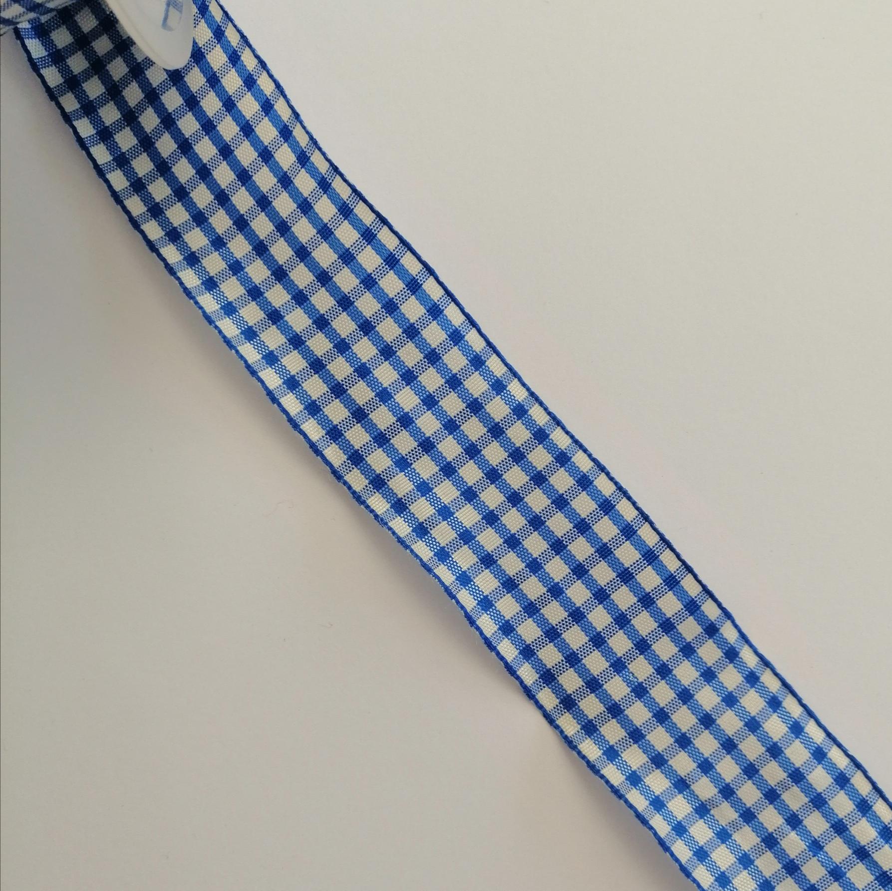 nastro quadrettato bianco e azzurro marianne hobby  40 mm per 1 mt
