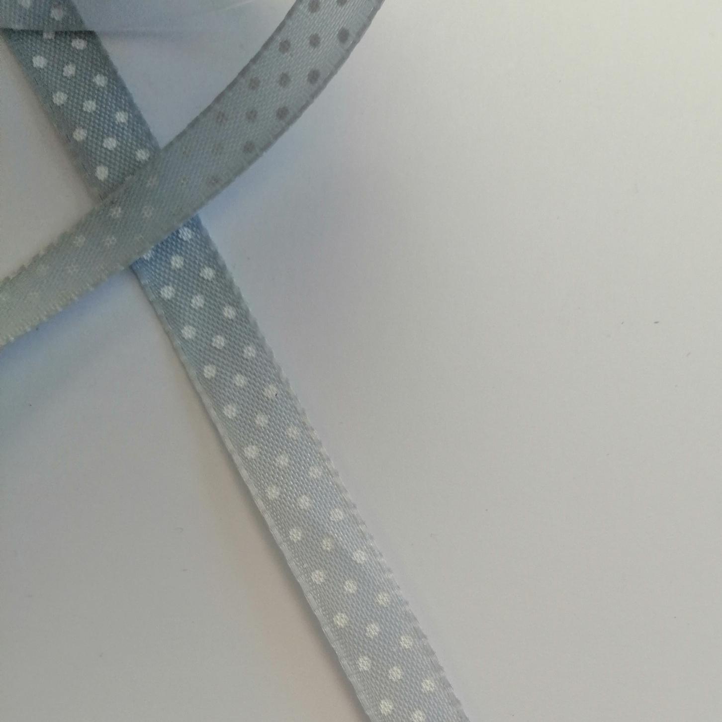 nastro grigio pois bianco Goldina 10 mm per 1 mt