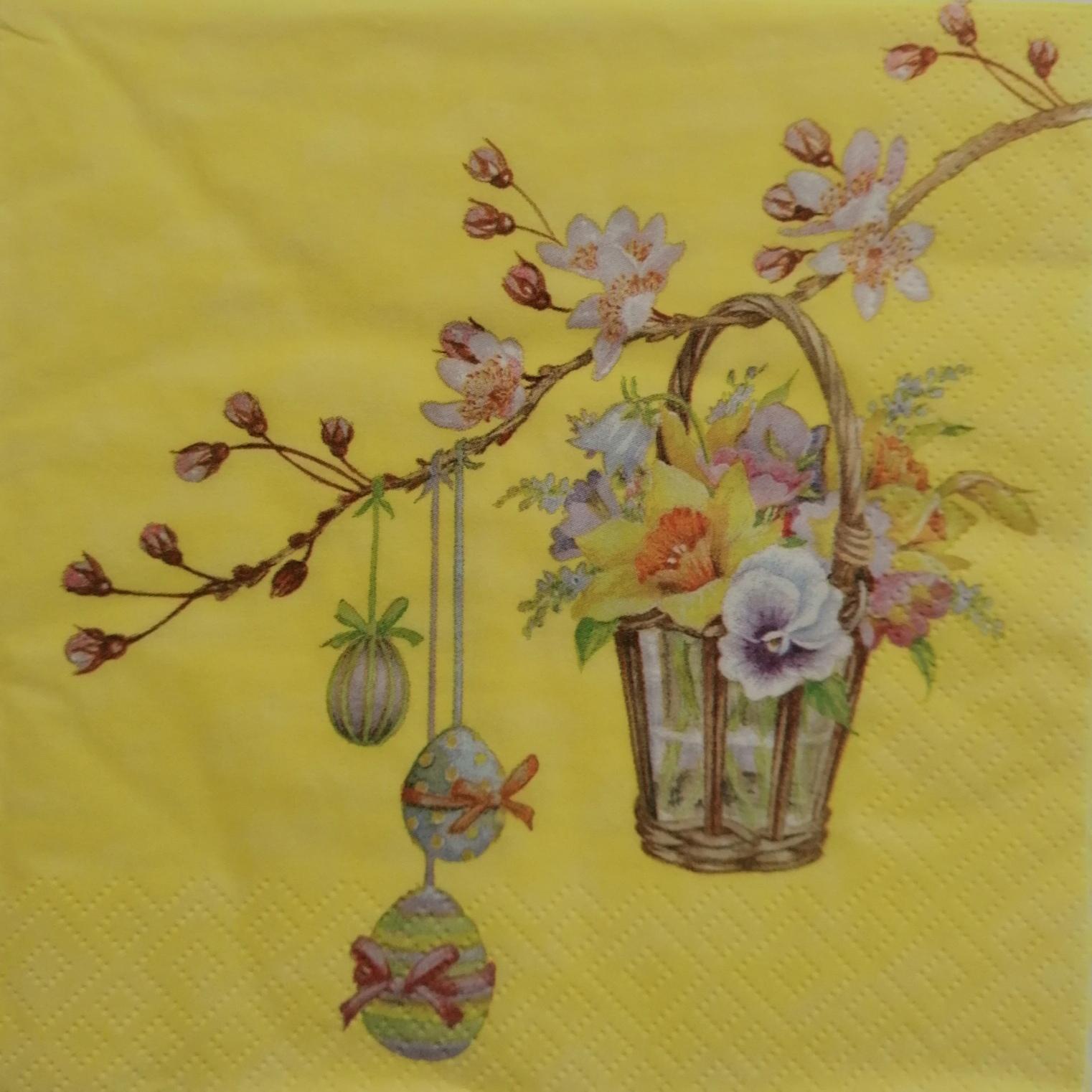 tovaglioli con ramo di pasqua arti e grafica busta da 2 pezzi 33 x 33 cm