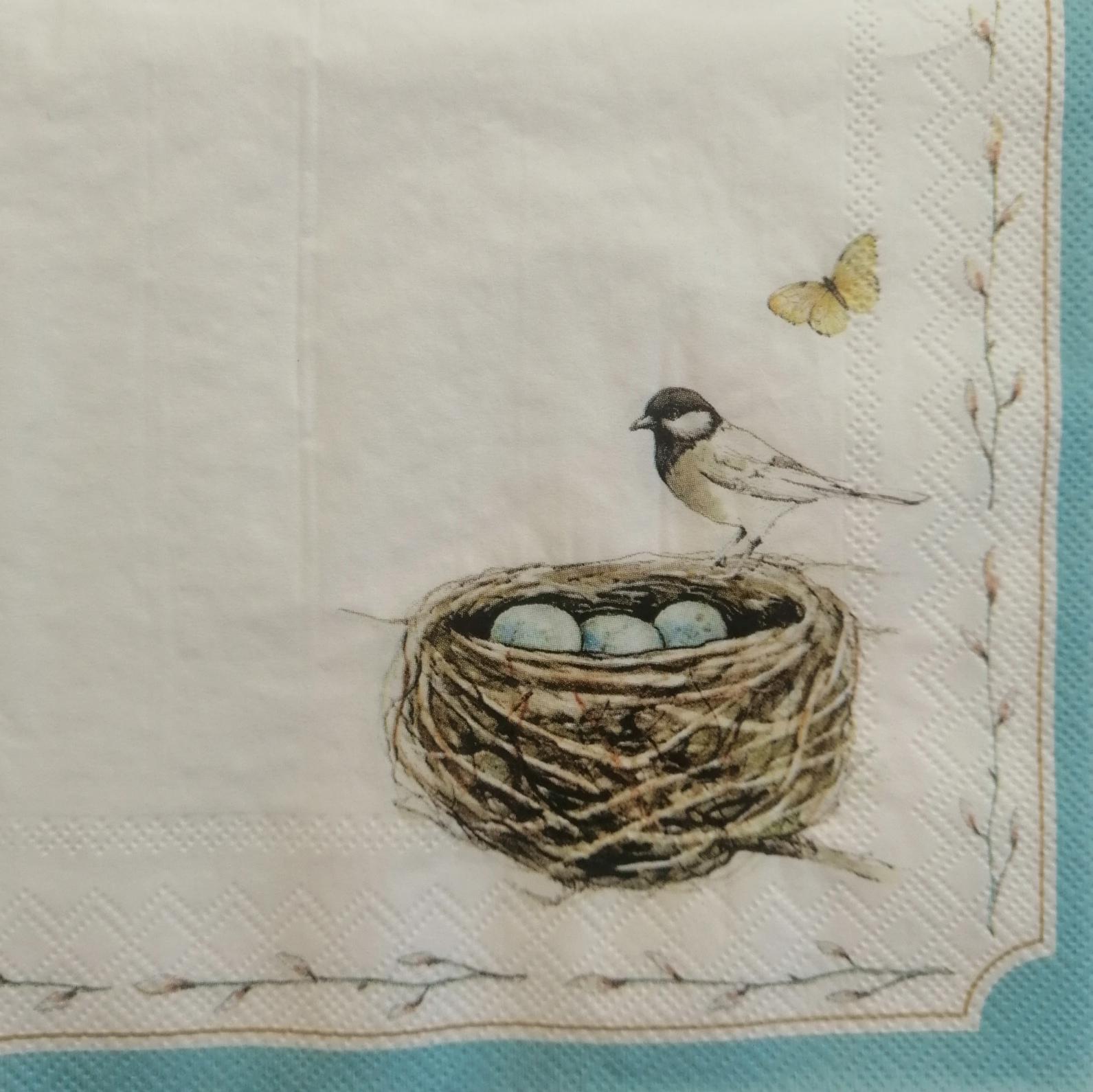 tovaglioli nido con uccellino arti e grafica busta da 2 pezzi 33 x 33 cm