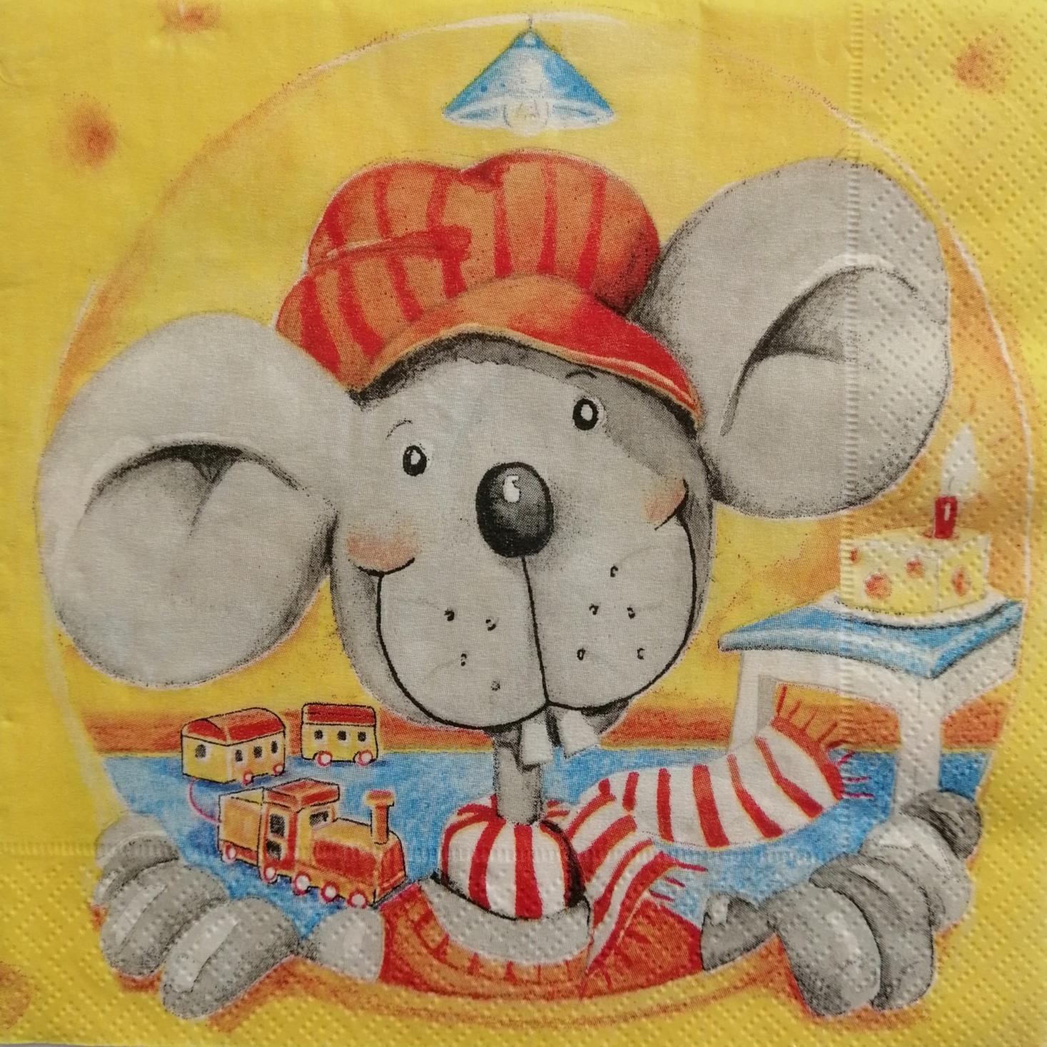 tovaglioli per decoupage topolino buffo arti e grafica busta da 2 pezzi 33 x 33 cm