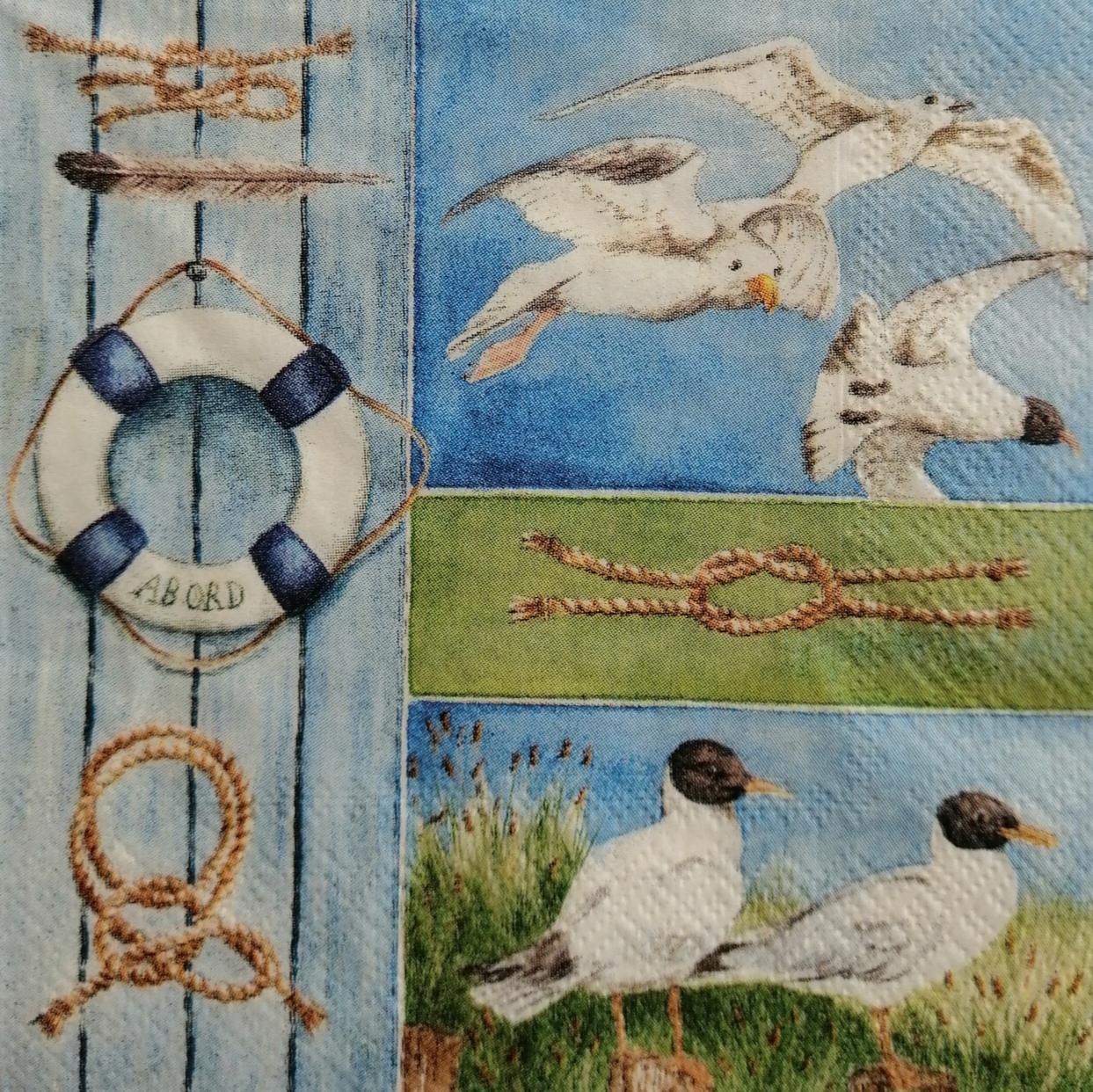 tovaglioli per decoupage soggetti marini arti e grafica busta da 2 pezzi 25 x 25