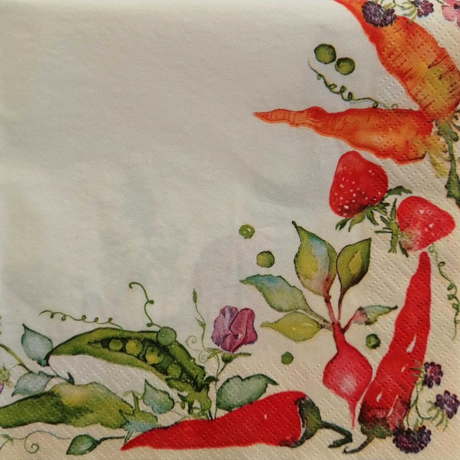 tovaglioli per decoupage verdure pomodori carote e zucchine arti e grafica busta da 2 pezzi 33 x 33 cm