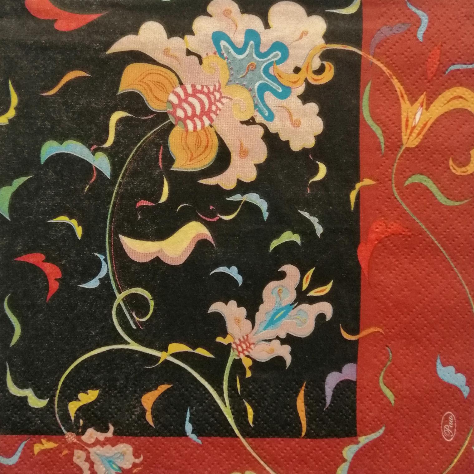 tovaglioli per decoupage fiori stilizzati arti e grafica busta da 2 pezzi 33 x 33 cm