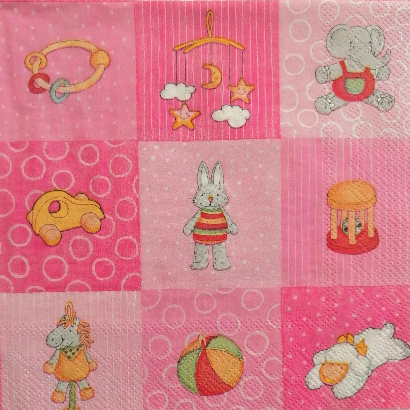 tovaglioli per decoupage decori nascita bimba arti e grafica busta da 2 pezzi 33 x 33 cm