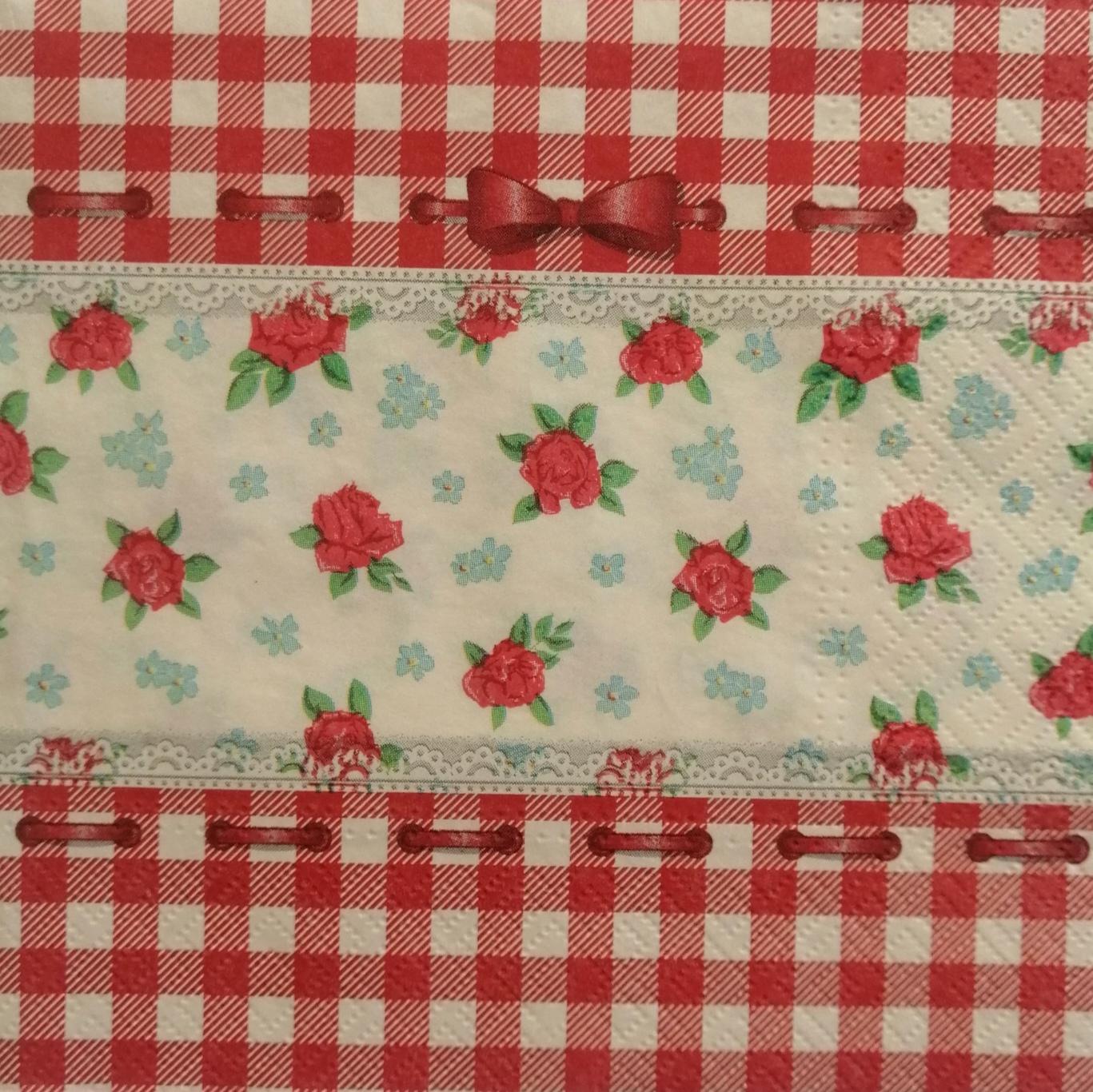 tovaglioli per decoupage roselline arti e grafica busta da 2 pezzi 33x33 cm